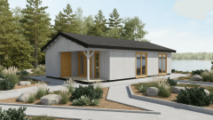 44 Lunora (iki raktų) pilnai įrengtas medinis apšiltintas namas